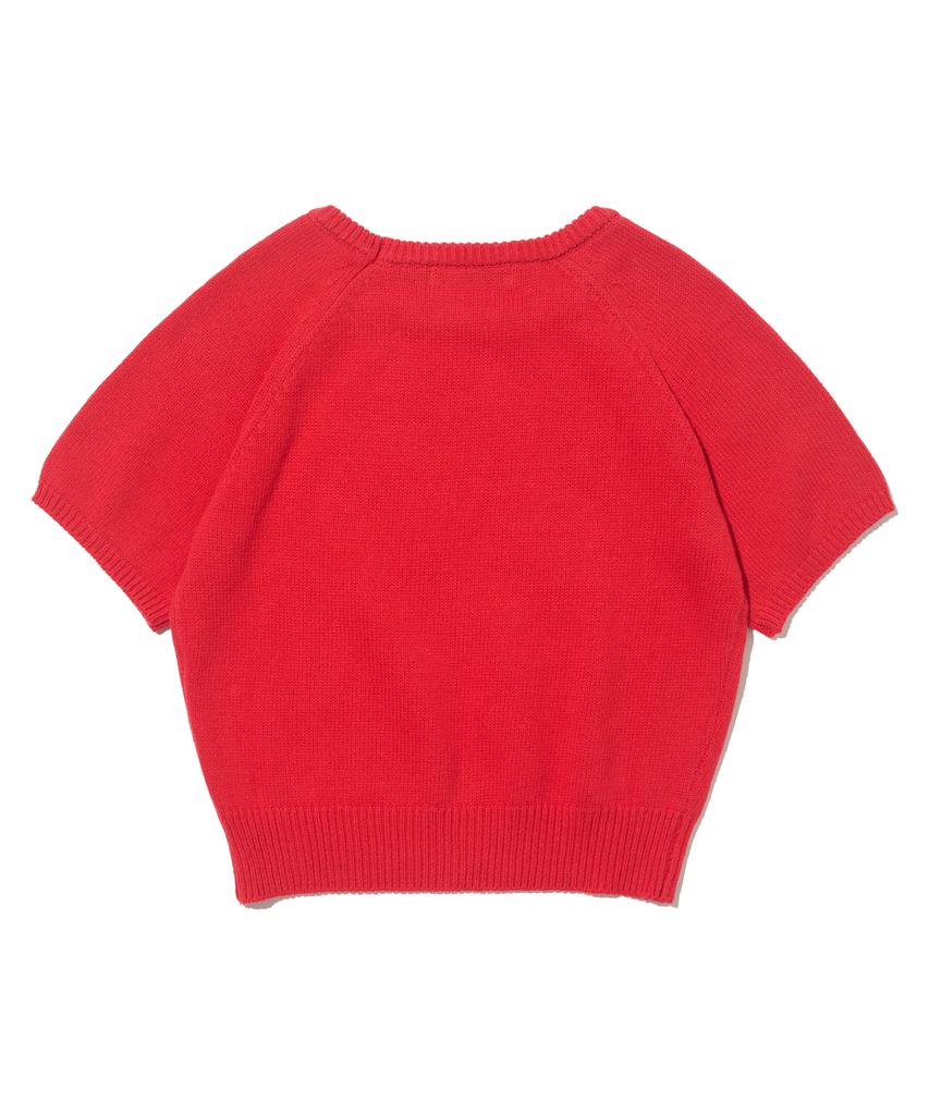 ROIDESROIS Light Touch Short Sleeve Knit (Red)