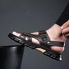 Herrenschuhe Sommer Echtleder Sandalen Herren Fahren Atmungsaktive All-Match Strandschuhe Rutschfeste Außenbekleidung