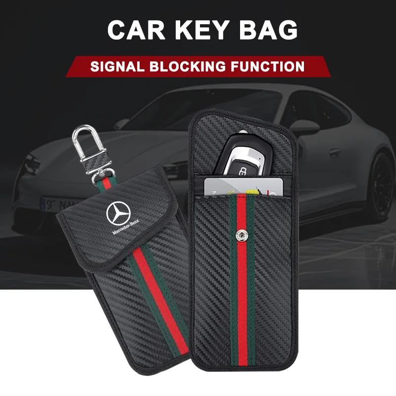 TPSHK1 2025 Hot For Benz Car Key Signal Blocker Case Faraday Box Anti-Hacking Anti-Theft Key Fob For Mercedes Benz AMG GLK GLE GLC W203
