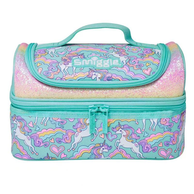 Kids Insulated Lunch Bag School - Double Layer Waterproof Canvas Tote With Handle Large Capacity Leakproof Student Lunchbox
