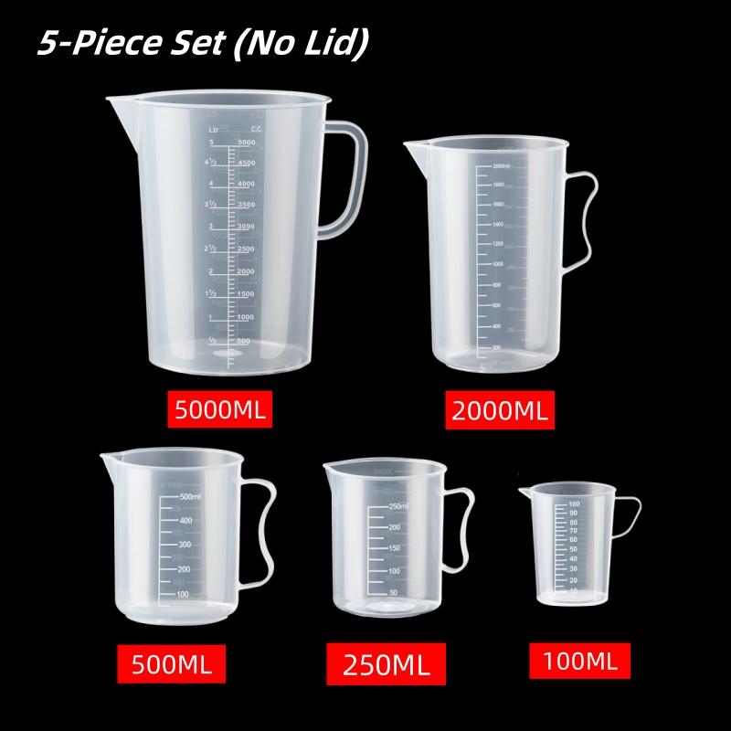 100-5000ml Thickened Plastic Measuring Cup with Scale Food Grade Measuring Cup Experimental Measuring Cup Beaker Plastic Cup