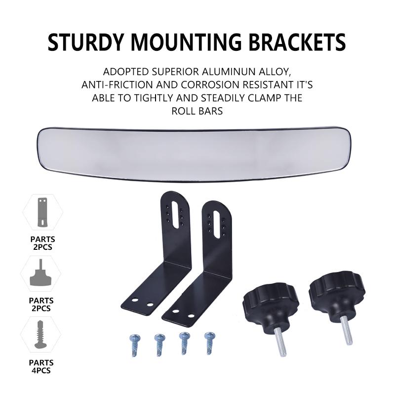 Golf Cart Rear View Mirror, 180 Degree Rear View Mirror 16.5" Extra Wide