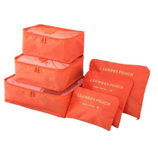Custom Travel Organizer Bags 4-Compartment 6-Piece Set for Suitcase Packing Clothes Pants Storage Cubes