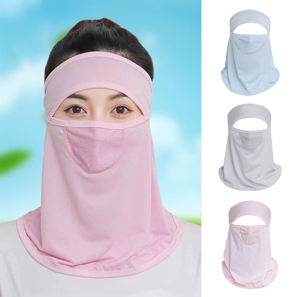 Uv Sun Protection Cycling Face Mask Ice Silk Outdoor Running Cycling Sports Mask Face Cover Summer