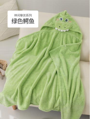 Baby Hooded Bath Towels Cartoon Animal Newborn Soft Towel Blanket Toddler Bathrobe Warm Sleeping Swaddle Wrap for Boys Girls
