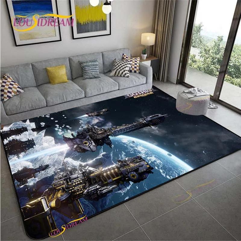 3D Space Ship Station Carpet for Living Room Bedroom Table Cinema Rug Kitchen Door Kids Un-slip Floor Mat Alfombra Birthday Gift