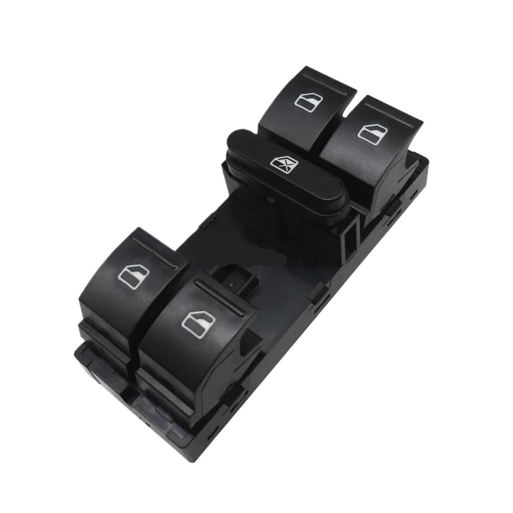 Car Window Lifter Power Window Switch Master Window Control Button Compatible for VW Jetta Tiguan Golf GTI MK5 MK6 Passat B6 CC Seat Leon MK2