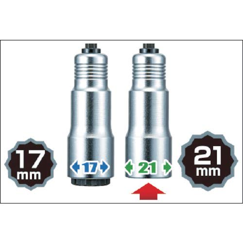 Tajima TSK-T1924-6K Heavy-Duty Double Socket for Impact Drivers, 19 x 24mm, 6-Point, 1 Piece