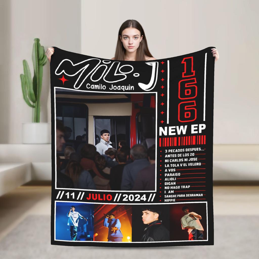 Milo J Argentinischer Rapper Warme Weiche Decke Flugzeugreise Plüsch Überwurf Lustiger Sofa Sessel Flanell Tagesdecke Schlafsofa Abdeckung