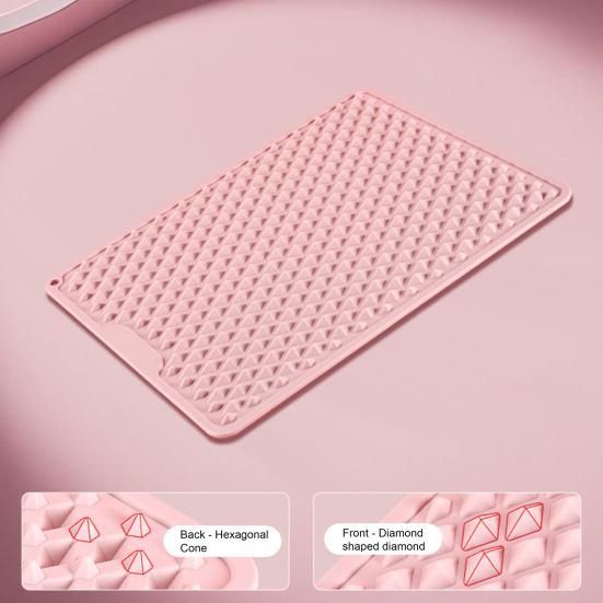 Foldable Foot Massage Mat Non-Slip Wear Resistant Anti-Fatigue Double-Sided Silicone Cushion Portable
