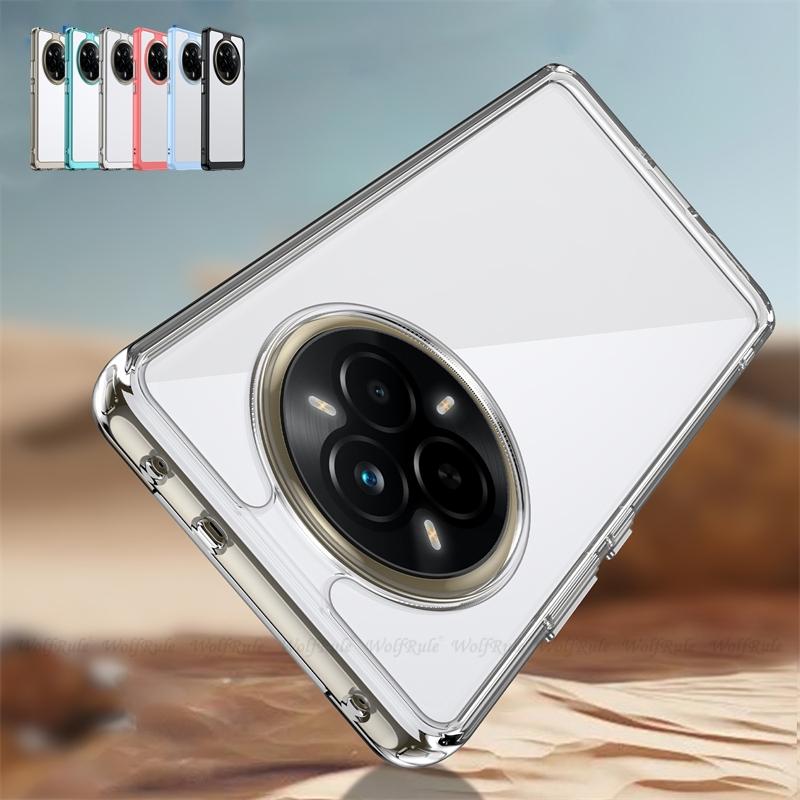 

For Realme 14 Pro Case Cover OPPO Realme 14 Pro Capas New Shockproof Bumper Phone Back Clear Transparent Fundas Realme 14 Pro For Realme 14 Pro светло-синий