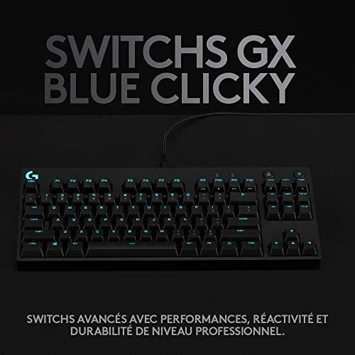 LOGITECH G - Clavier Gaming mécanique Pro, Conception Ultra-Portable sans Pavé numérique, cble Micro-USB Détachable - Noir