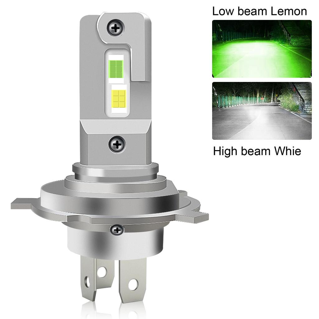 1Pcs H4 LED Moto Headlight Bulb 60W 6000LM Halogen Size Motorcycle Light Hi-Lo Beam Turbo Fan Super Bright 6000K 12V