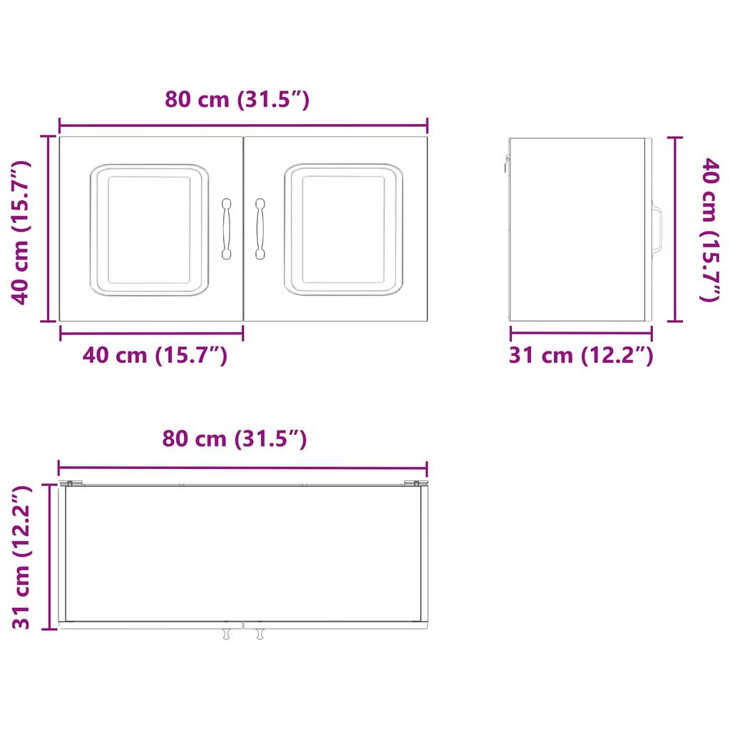 Dishwasher Front Panel Kalmar Sonoma Oak 80 X 31 X 40 Cm