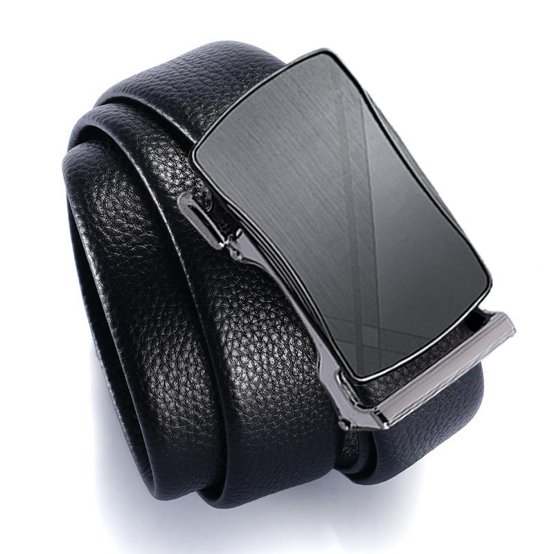 New Belt for Men's Automatic Buckle Belt Business Casual Pants Belt Cowhide Belt