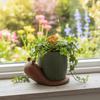 Modern Unique Snail-shaped Flower Pot Cute Plastic 3D Printed Plant Pot Corrosion Resistant Eco-Friendly Planter Indoor Plants
