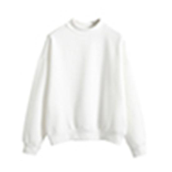 Autumn Winter Casual Women Solid Color Crew Neck Long Sleeve Sweatshirt Pullover