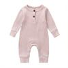 Long Sleeve Baby Romper Solid Color Simple Fashion Infant Jumpsuit Princess Style