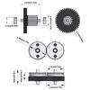 Precise Double Drive Gear Set Hardened Steel for 3D Printer Extruders Enhances Push Force and Reduced Skid