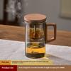 GIANXI 500ML Wooden Handle Teapot High Temperature Resistant Glass Tea Set Press To Make Teapot Separation Tea Brewing Kettle