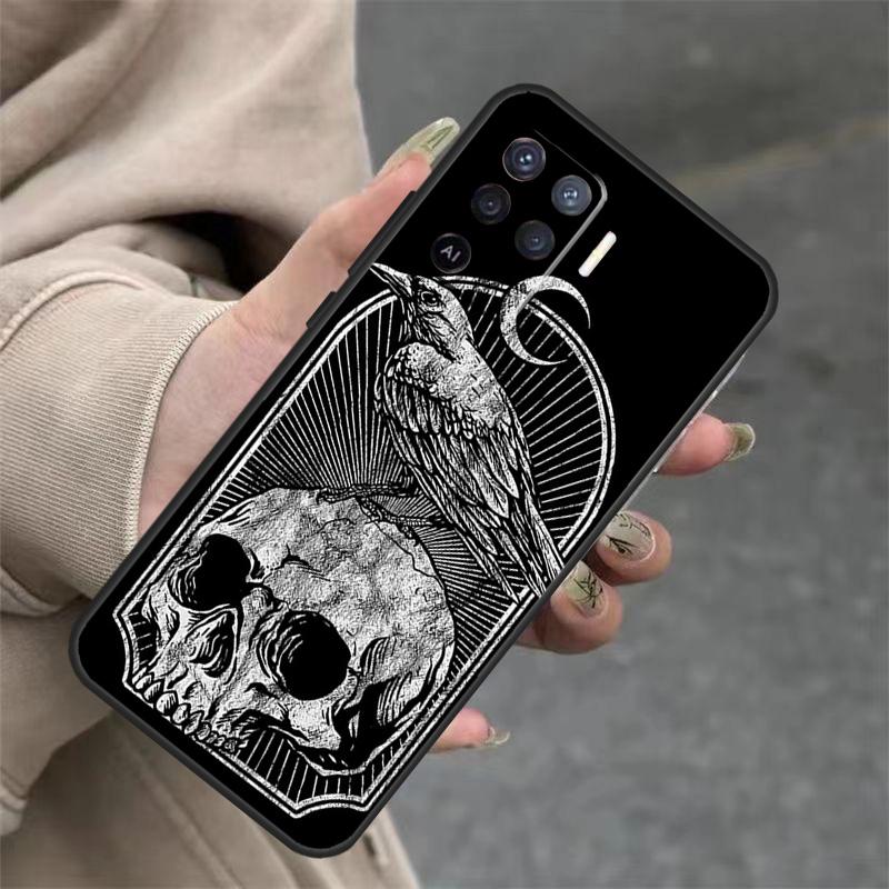 

Skull Gothic Creepy Pastel Goth For OPPO A53S A57S A54 A74 A94 A17 A77 A58 A78 A98 A5 A9 A96 A76 A16 A52 A72 A79 A15 Case OPPO A98 5G