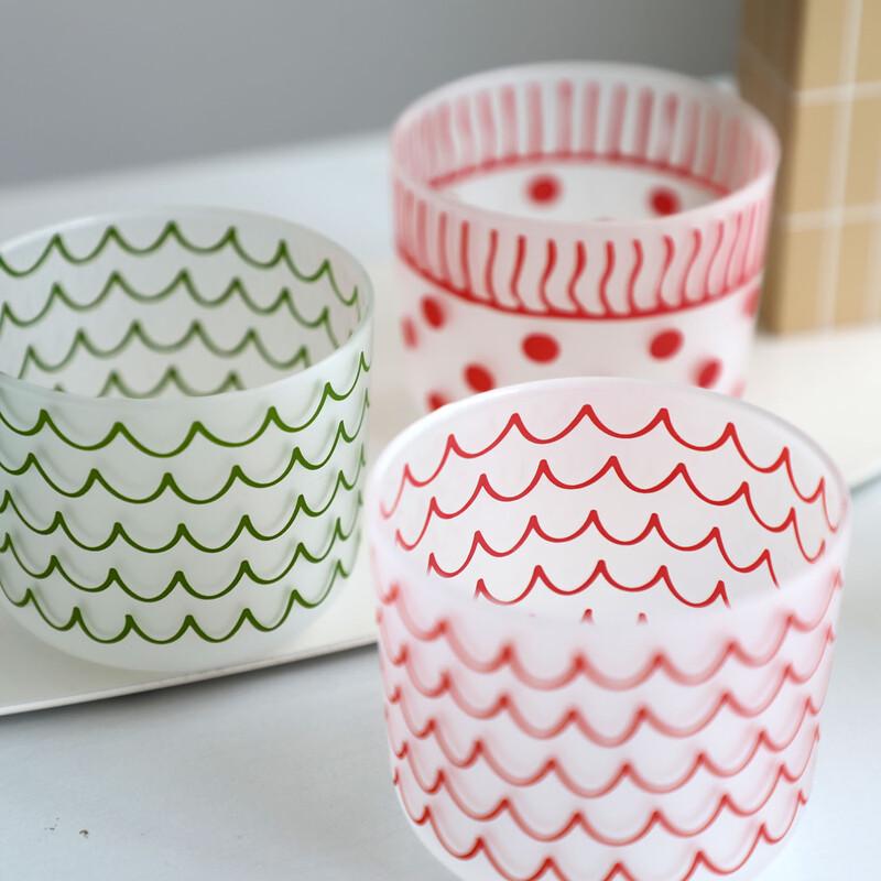 OLOEY Frosted Polka Dot High Borosilicate Glass Cup
