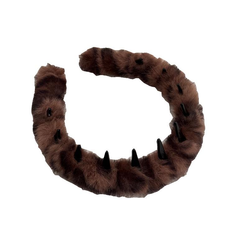 Winter and Autumn Velvet Beaded High-crown Hairband with Fluffy Bristles - A Versatile Hairband That Suits Any Style, Exuding An Elegant Air.