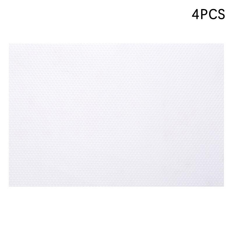 

4Pcs Refrigerator Pad Non-Slip Waterproof Can Be Cut Fridge Shelf Liner Mat Kitchen Washable Drawer Cabinet Pads Table Placemats белый