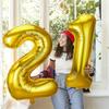 2pcs 40 Inch Number Figure Foil Balloon16 18 20 21 25 30 35 40 Years Adult Old Birthday Party Anniversary Decoration Air Balloon