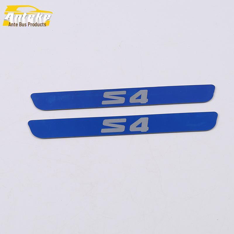 19 S4 Rear Bumper Bright Strip and Tailgate Trunk Protection Pedal - Stainless Steel Car Sticker Accessories