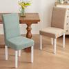 Anti-slip Dining Chair Cover High-elastic Stool Slipcover Backrest Protector  for Home Decoration