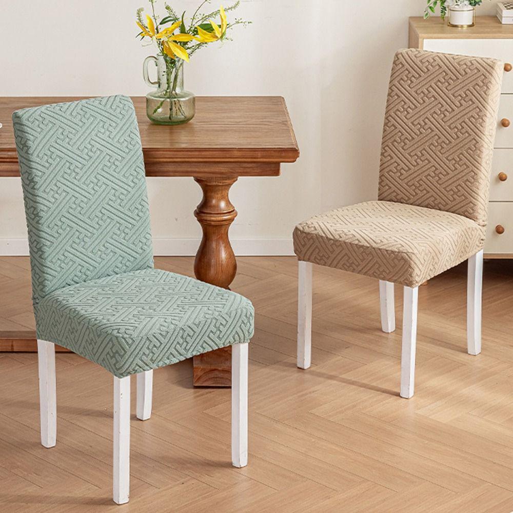 Anti-slip Dining Chair Cover High-elastic Stool Slipcover Backrest Protector  for Home Decoration