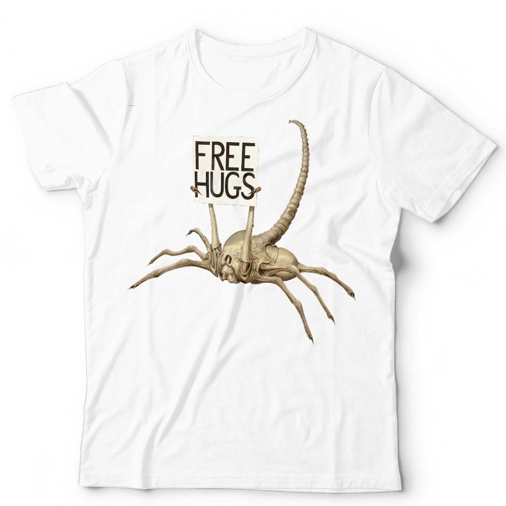 Alien Xenomorph Tshirt Funny Facehugger Free Hugs Movie Film Weyland Nostromo