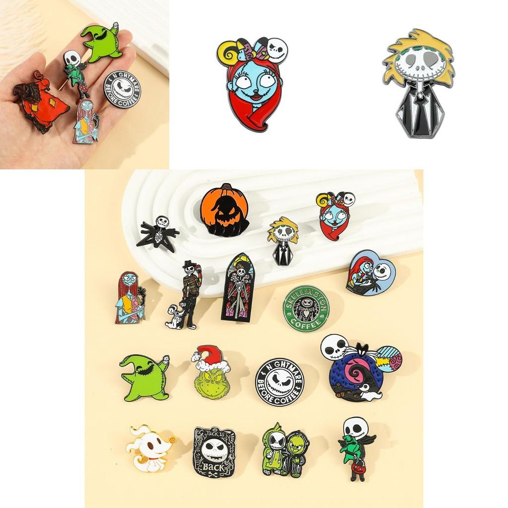 Christmas Nightmare Series Brooch Gothic Witch Pin European And American Halloween Collection Metal Badge