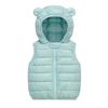 Children's Hooded Down Cotton Vest - Lightweight Winter Wear for Toddlers, Boys, and Girls