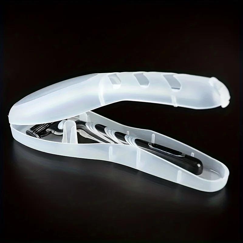 1pcs Razor Travel Storage Box Transparent Dustproof Carrying Case Cartridge Box For Gillette Razor Men Daily Supplies Organizer