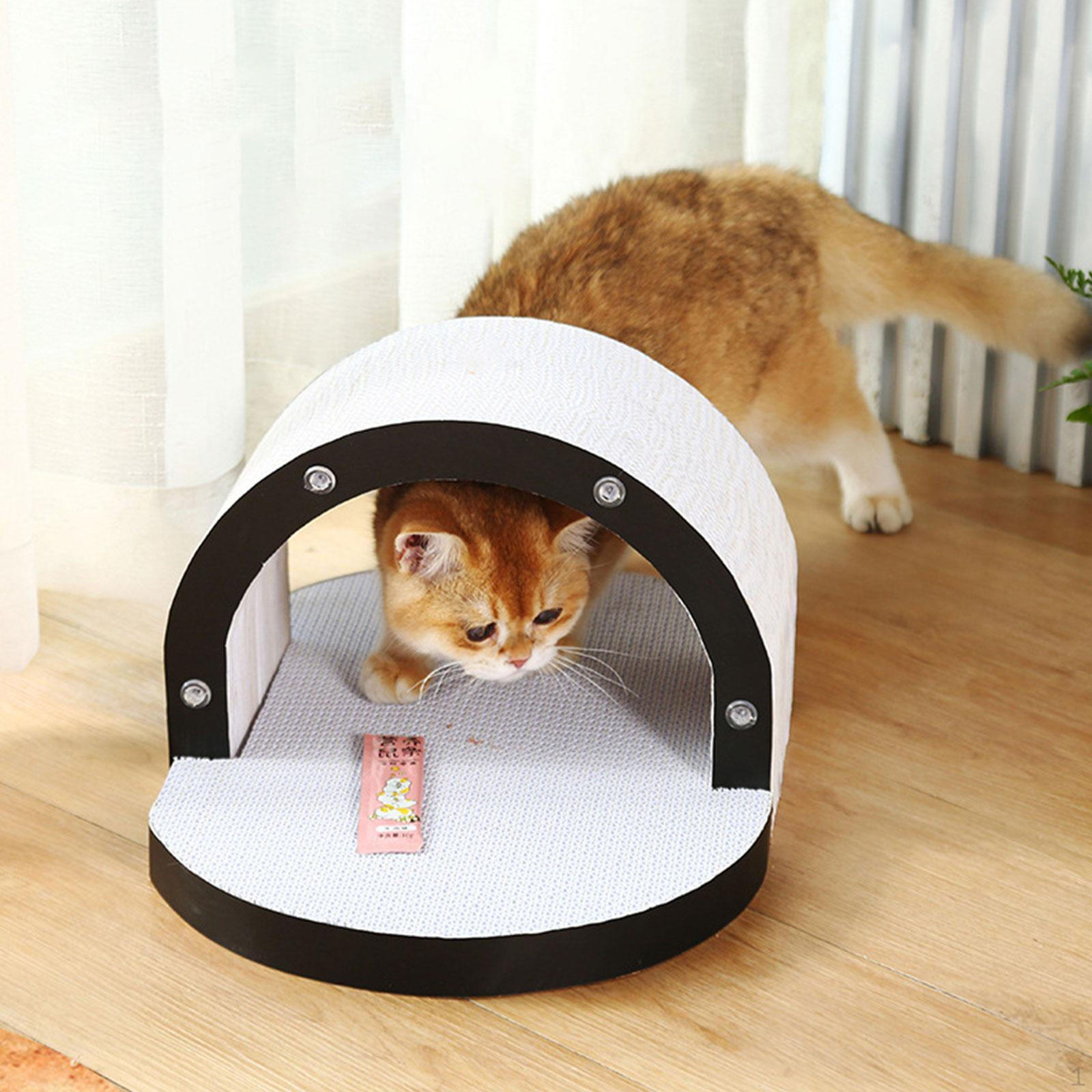 

Cat Scratcher Bed Cardboard Scratchers Arch Bridge Shape Scratching Board for Small Medium Large