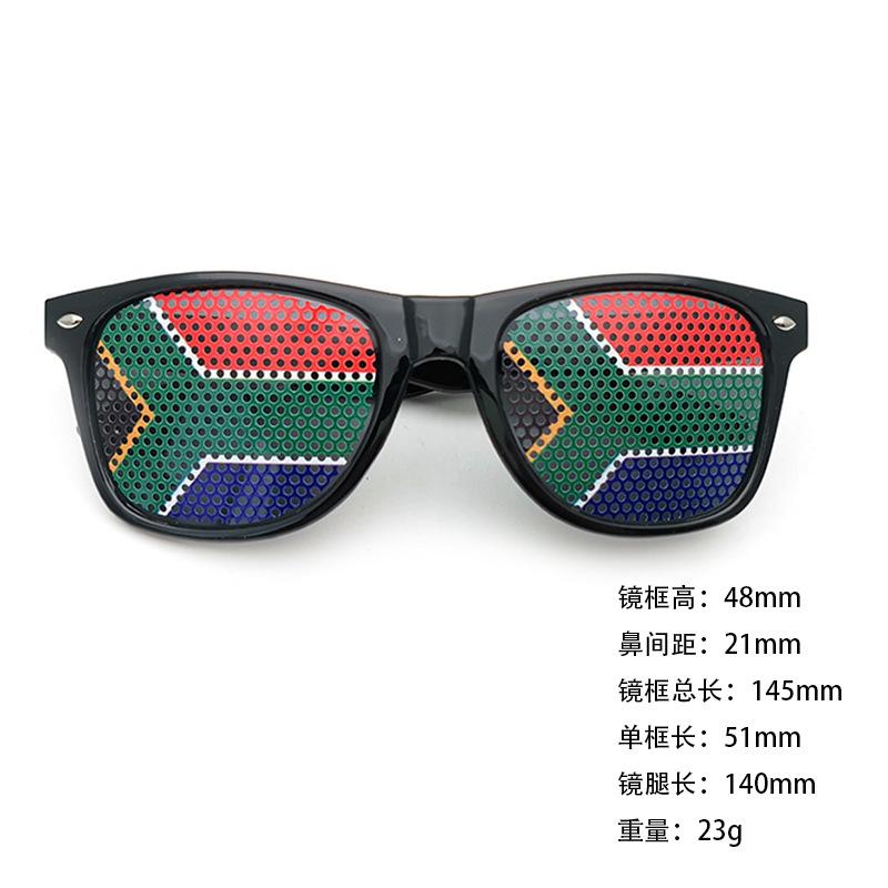 World Cup sunglasses football flag pinhole sticker 2140 printed logo independence day printed rice nail sunglasses