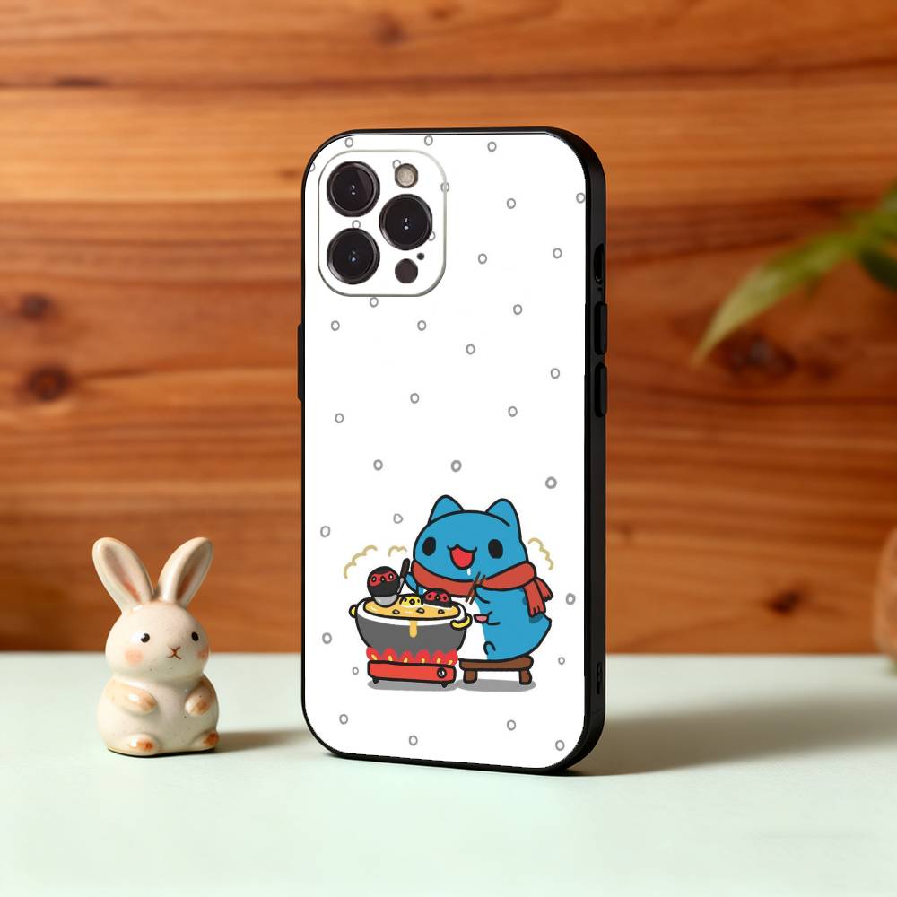 Fluffy-Cat B-Bugcat C-Capoo Phone Case For iPhone17,16,15,14,13,12,Plus,Pro Max, 5G Others Soft Black Cover