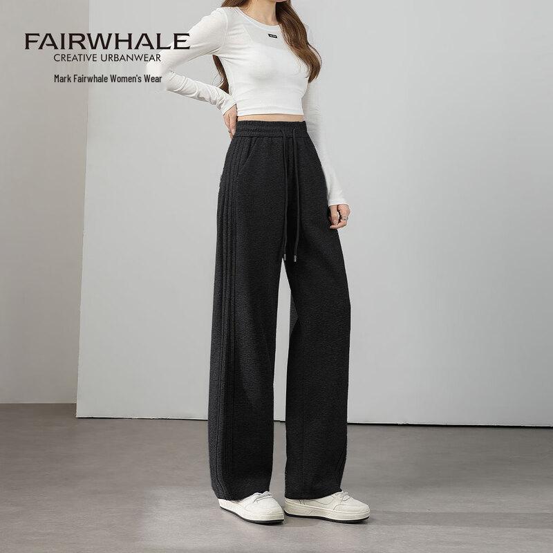 Mark Fairwhale Women's Striped High-Waist Casual Pants