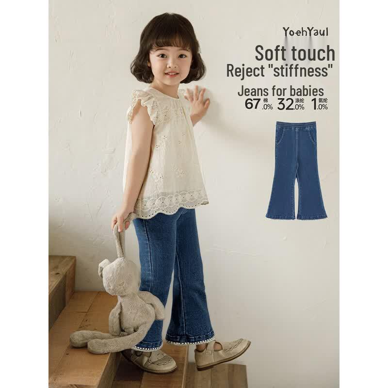 Girls  Slim-Fit Denim Flare Jeans 160 cm