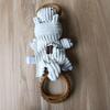 Double Ring Hippopotamus Dog Toy Plush Hippo Tug of War Dog Toy Boredom Relief Small Medium Dog Teething Cleaning Chewing Interactive Toy Pet Supplies