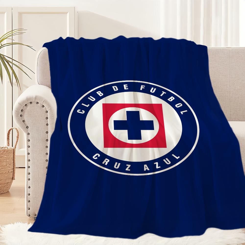 C-Cruz Azul F-Fútbol Club Fußballdecke Decke für Couch Sofa Reisen Zuhause Wandern Picknick Bett Bettwäsche Flanelldecke Geschenk