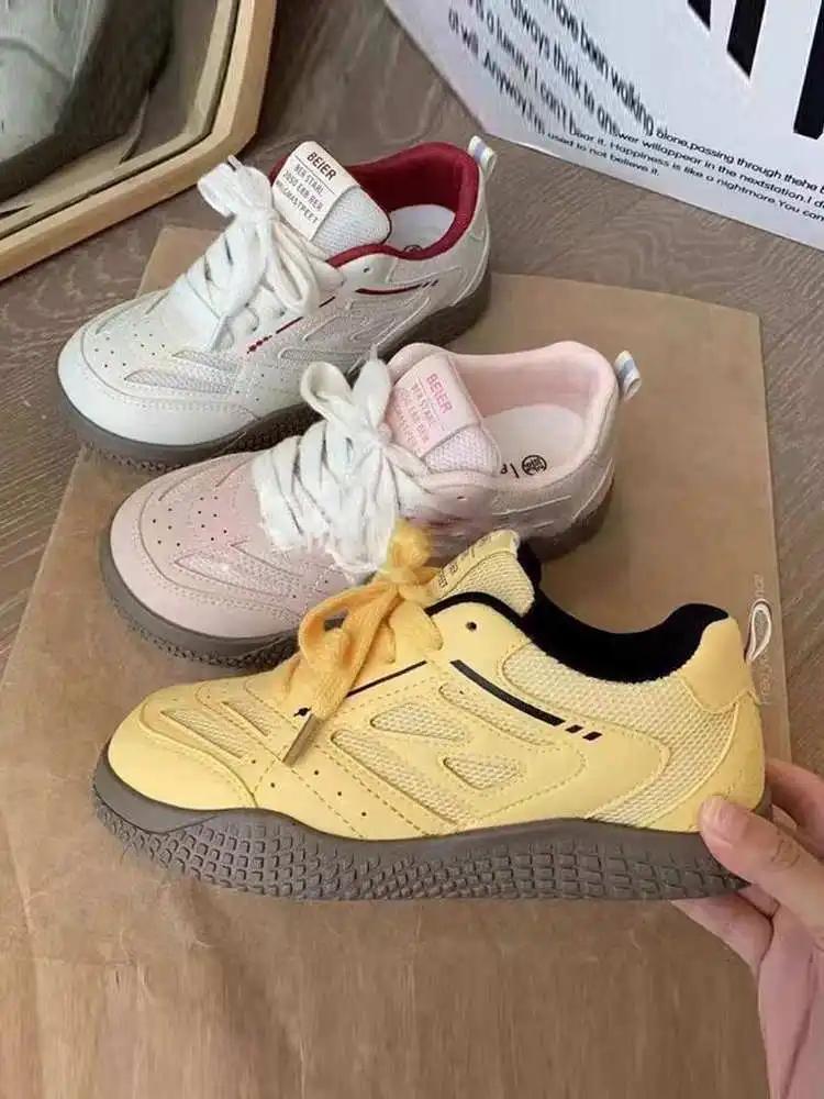 Moda Bez Obcasa Skóra Ekologiczna Modne Damskie Buty Tenisowe Skateboardingowe Dla Kobiety Na Wiosnę Damskie Znanych Marek Trampki