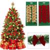 DIY Craft Ribbon Red Gold Christmas Bow For Xmas Tree Gift Wrapping Scrapbooking Hair Bow Home Wedding Party Decorations