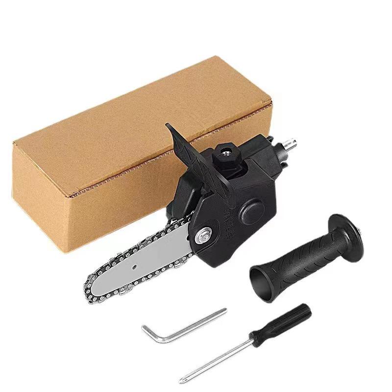 Electric Drill to Chainsaw Conversion Bracket for 4-inch and 6-inch Handheld Woodworking