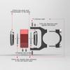 High Quality CNC Aluminum Alloy 4Color 22-28mm Adjustable Motorcycle Waterproof Luminous Handlebar Mount Clock