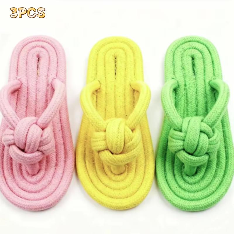 Pet Interactive Chewing Toy Cotton Slipper Rope for Small to Large Dogs Teeth Training Molar Dog Accessory