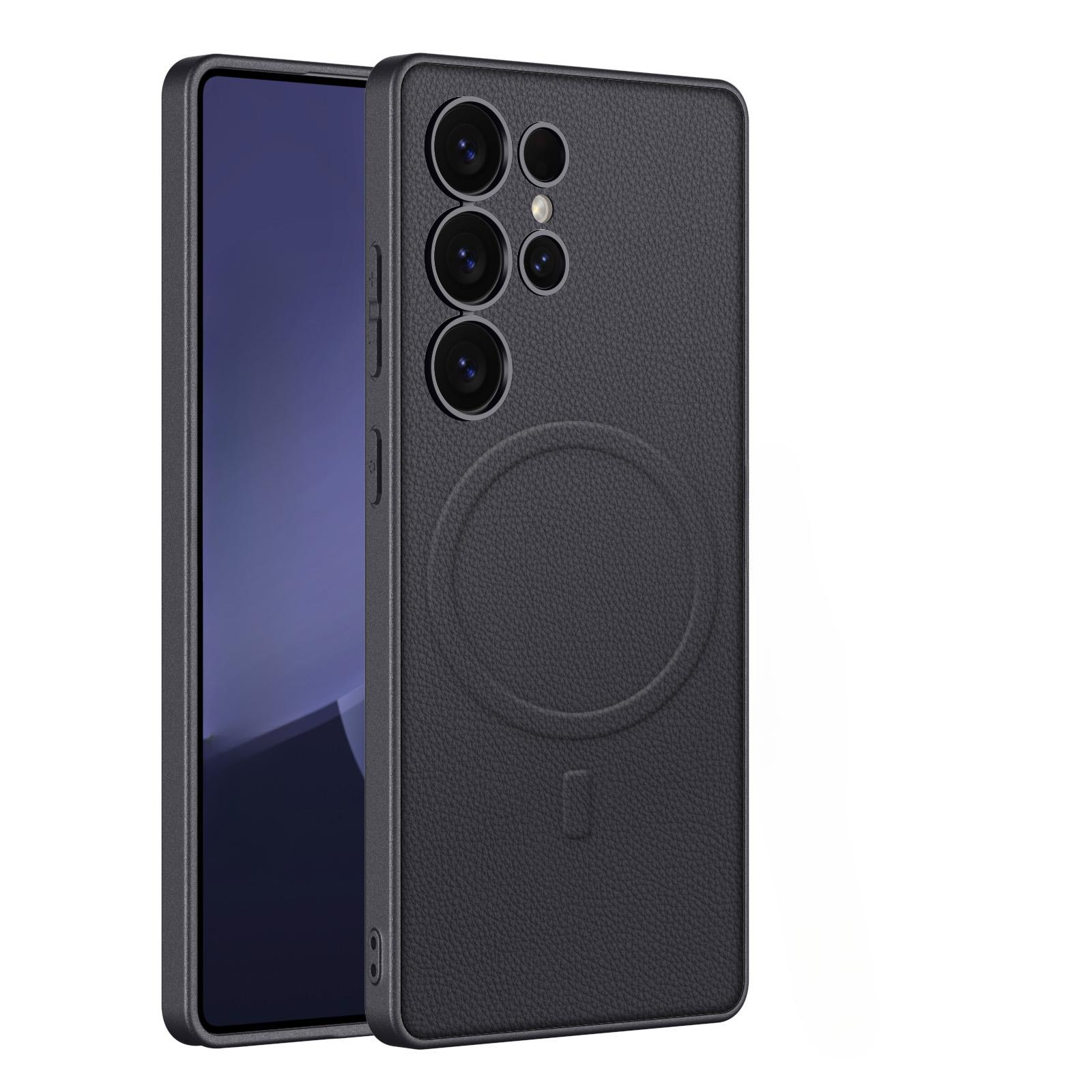 

Магнитный кожаный жесткий чехол для телефона Samsung Galaxy S25 S24 Plus S23 ультра ударопрочный защитный чехол For Galaxy S25