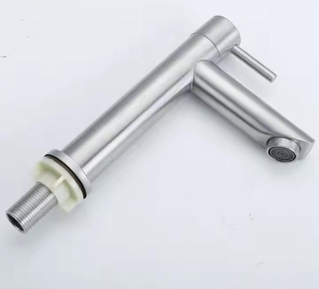 Modern Single-Handle Bathroom Faucet with 201 Stainless Steel Sink Single-Hole Mount and Ceramic Valve Core